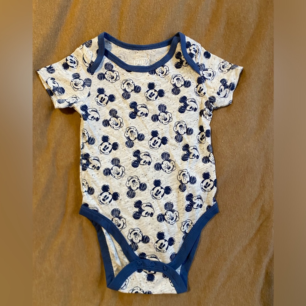 Disney Navy and White Mickey Mouse Bodysuit